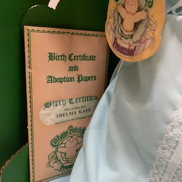 Vintage Preemie Cabbage Patch Kids Doll, Coleco, #3870 Thelma Kaye - Picture 3 of 4